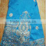 New Design African Blue Silk George Lace Indian George Lace With Sequins Fashion Design George Clothing thumbnail-4