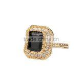 Less Than 1 Dollar Jewelry Zinc Alloy Rhinestone Gemstone Gold Finger Ring Woman thumbnail-2
