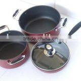 4pcs Hard-anodized Aluminum Cookware Set