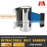 Stainless Steel Wall Mounted Retractable Belt Barrier Wtih Receiver thumbnail-1