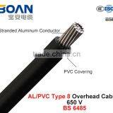 AAC Type 8 PVC Covered Conductors for Overhead Power Lines 650V BS 6485