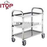 Stainless Steel AISI201 3 Tiers Assembled Dinning Cart thumbnail-2