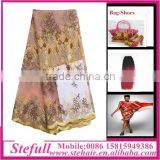 Stefull African Wax Print High Quality 100% Cotton Stone Lace Fabric thumbnail-1