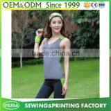 Wholesale Women's 95% Cotton 5% Spandex Vest Woman Athletic Quick Dry Slim Fit Fitness Tank Tops thumbnail-2
