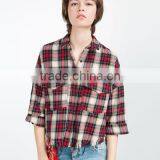 Wholesale Twill Cotton 21s Yarn Dyed Brushed Flannel Fabrics of Girls Cotton Frock Designs thumbnail-5