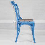 Classic Birch Wood Dining Chairs Cross Back Hotel Dining Chairs thumbnail-4