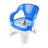 2016 hot sale Pvc seat Plastic Kids chair baby Chair with whistle and armrest
