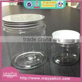 china pet jar with aluminium cap,metal cap for pet jars