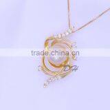 2016 New Arrival Factory Price Golden Pearl Pendant With Necklace