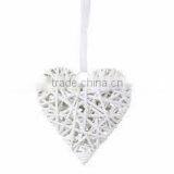Hanging White Wicker Heart for Christmas and Wedding Decorarion thumbnail-4
