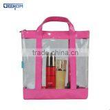 Transparent Large Portable Pvc Bag With Zip Lock for Ladies Cosmetic Storage thumbnail-1