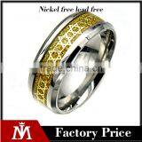 Unique Design Silver Stainless Steel Jewelry Wide Engagement Ring Finger for men and women