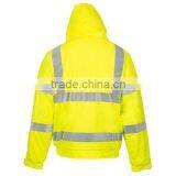 Mens Rainsuit Hi Viz Waterproof Storm Jacket Workwear Security Coat thumbnail-2