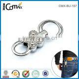 Wholesale Shiny Silver Metal Snap Hook Key Ring thumbnail-3