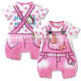 New Summer Baby Girl Romper Baby Boys Clothes Hello Kitty Cat Panda Dot Strap Short-sleeved One Pieces Jumpsuit Clothing thumbnail-2