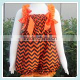 Hot sales satin infant kids romper for halloween baby wholesale satin bubble knickers zig zag chevron Knicker for baby