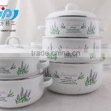 5Pcs Casserole Belly Shape W/Metal Cover Light Color Decor thumbnail-4