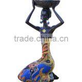 Table Decoration Resin Fabric African Lady Candle Holder Souvenir thumbnail-4