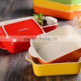 2017 Colorful Glazed Stoneware Baking Pan Dishes Custom Ceramic Bakeware Sets thumbnail-6