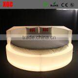 New design hotel rollaway beds luxury Circle shape hotel bed with 16 colors changing led light