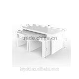 MODERN DESIGN HIGH GLOSS WHITE COFFEE TABLE SIDE/END NEST TABLE SET LIVING ROOM thumbnail-6