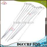 NBRSC 10PCS BBQ Barbecue Skewers Needle Utensil Fork Stainless Steel Kebab Kabob Skewers, 39cm Ring-Tip Handle thumbnail-5