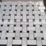 Basketweave Mosaic Tiles Bianco Carrara Mosaic Tile Carrara Marble Mosaic thumbnail-4