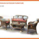 4 PCS Cushioned Outdoor Wicker Patio Set Garden Lawn Rattan Sofa Furniture thumbnail-1