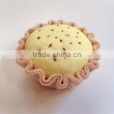 2017 Pretend Play Felt Food Custard Tart Made in China