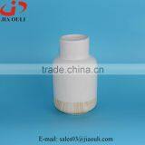 NEW Design Wood Grain White Ceramic Vase thumbnail-5