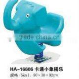 (HA-16606) WHOLESALE EXCELLENT QUALITY AMUSEMENT PARK OUTDOOR SPRING RIDE ,VARIOUS COLOR ELEPHANT OUTDOOR BABY ROCKING HORSE TOY thumbnail-1
