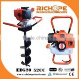 ED520 earth auger,2-stroke earth drill for drilling holes