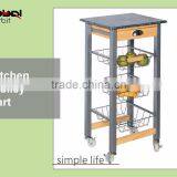 Home Furniture Wooden Dining Utility Cart Table Kitchen Trolley thumbnail-4