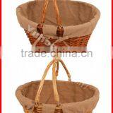 Small Split Willow Shopping Basket With Handles thumbnail-1