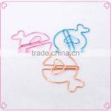 Assorted Metal Colors Custom Fish Shaped Paper Clip Gifts