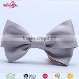 Custom Size Grey Ribbon Boys Mens Bow-tie With Alligator Clip thumbnail-1