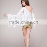One Shoulder Sexy Ladies Dance Tops With Are Sleeve BB0046 thumbnail-6