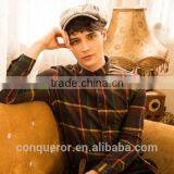 New Design Made to Measure Checks Cotton Slim Men Shirt BSB009 thumbnail-2