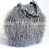 CX-H-04A Genuine Tibetan Lamb Fur Evening Bag
