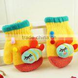 TC13012 Hot Selling Cute Rabbit Fur Gloves for Baby, Cheap Winter Knitted Fleece Fingerless Baby Gloves Wholesale thumbnail-2