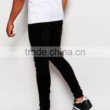 Pure Black Super Extreme Skinny Jogger Sweatpants for Man thumbnail-4