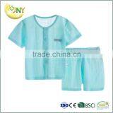 Wholesale Summer Designer Short Sleeve Plain Baby Clothing Suits thumbnail-3