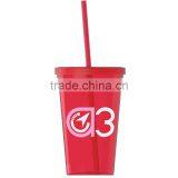 USA Made 20 oz Single Wall Tumbler With Straw And Lid - Comes With Your Logo thumbnail-3