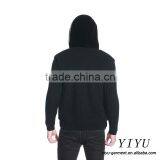 Men Patchwork Leather Knitted Jackets Coat Alpaca Hooded Sweater With Zipper thumbnail-2