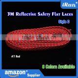 Reflective Flat Royal Blue Shoelaces - Yeezy 3M Shoelaces For Sneakers - Black/White/Orange/Blue/Red/Green Flat 3M Shoelace thumbnail-2