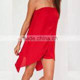 Strapless New Trendy Stylish Clothing Red Adult Woman Romper thumbnail-6