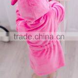 Wholesale Low Price Coral Fleece Printed Animal Hood Kids/children Bathrobe thumbnail-4