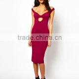 Off Shoulder Dress With Cut Out thumbnail-1