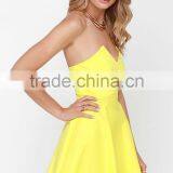 Custom Make V-Neck Sexy Lady Midriff Costume Above Knee Mature Women In Short Dresses thumbnail-3