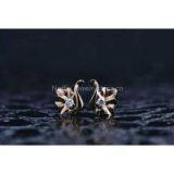 Neffly fashion 18k rose gold diamond ear nail